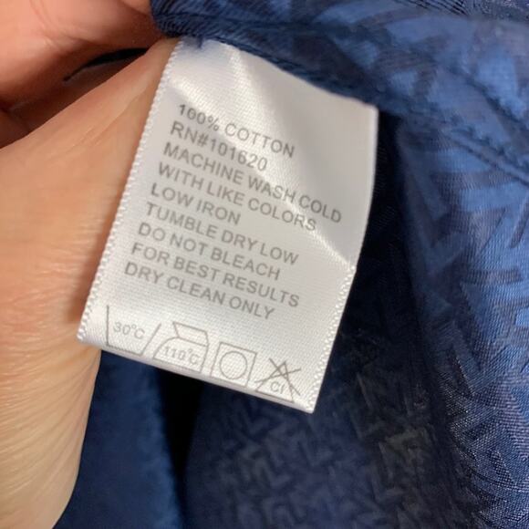 Resistol Lipizzaner Blue Aztec Western Button Up Shirt Size Small - Picture 6 of 8